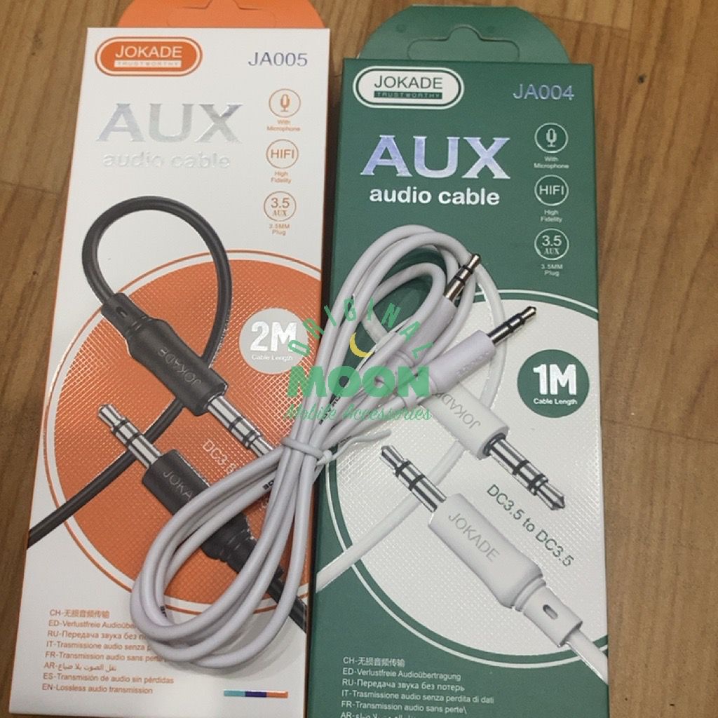 JOKADE Kabel Aux Audio 3.5mm for Car Mobil Audio Flat