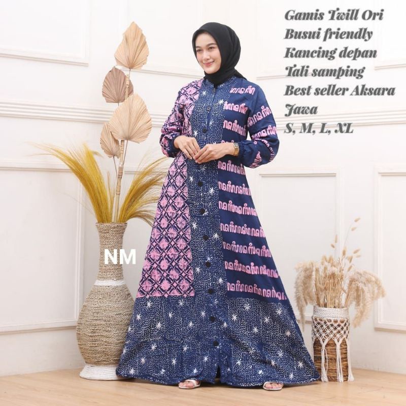 gamis twill ori aksara