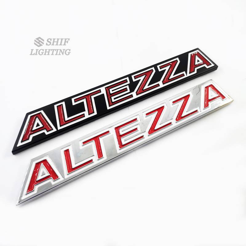 1pc Stiker Emblem / Badge Logo Altezza Metal Untuk Samping / Belakang Mobil Toyota