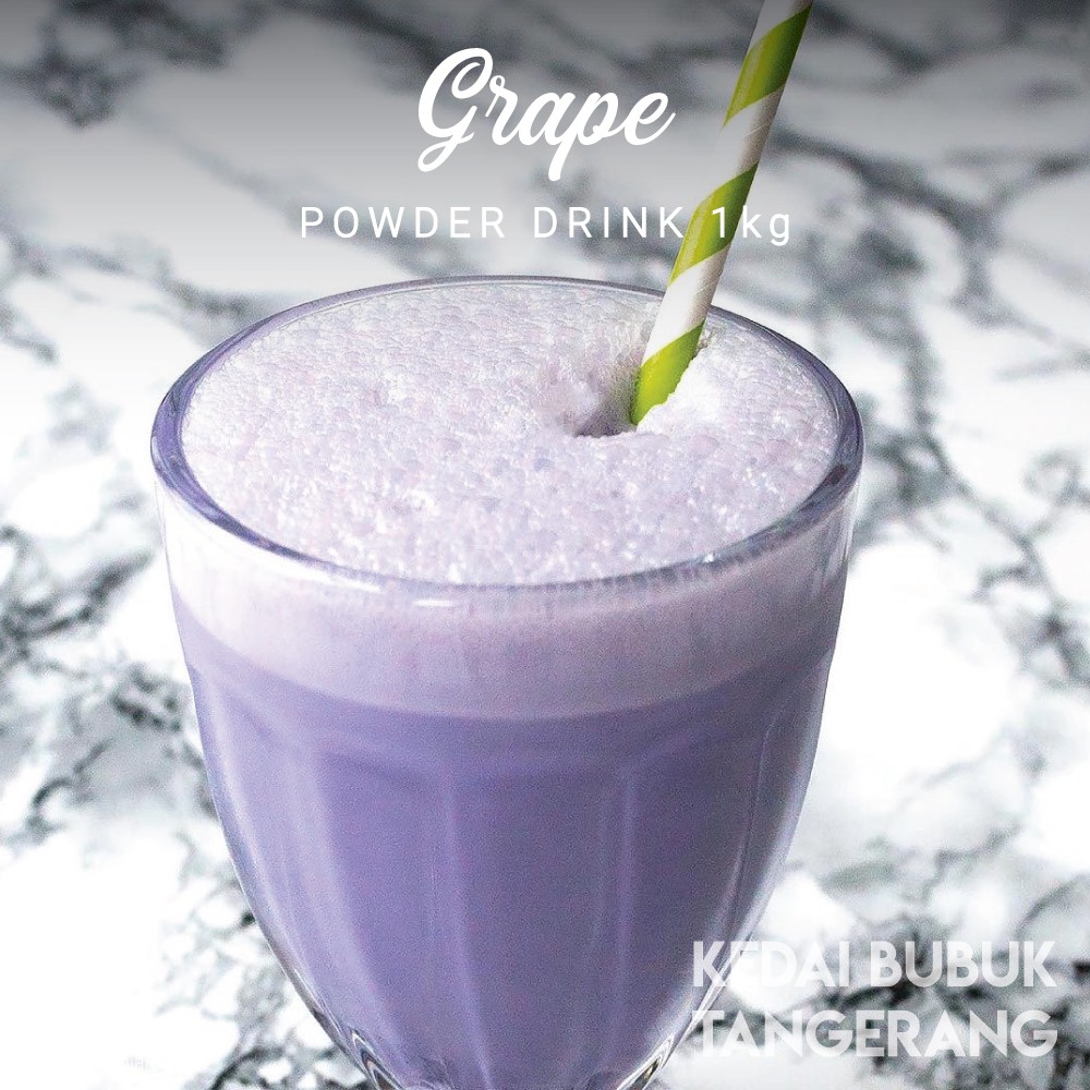 

Bubuk Minuman Rasa Grape Bubble drink Powder drink Ice Blended 1kg Javaland minuman instan bmb