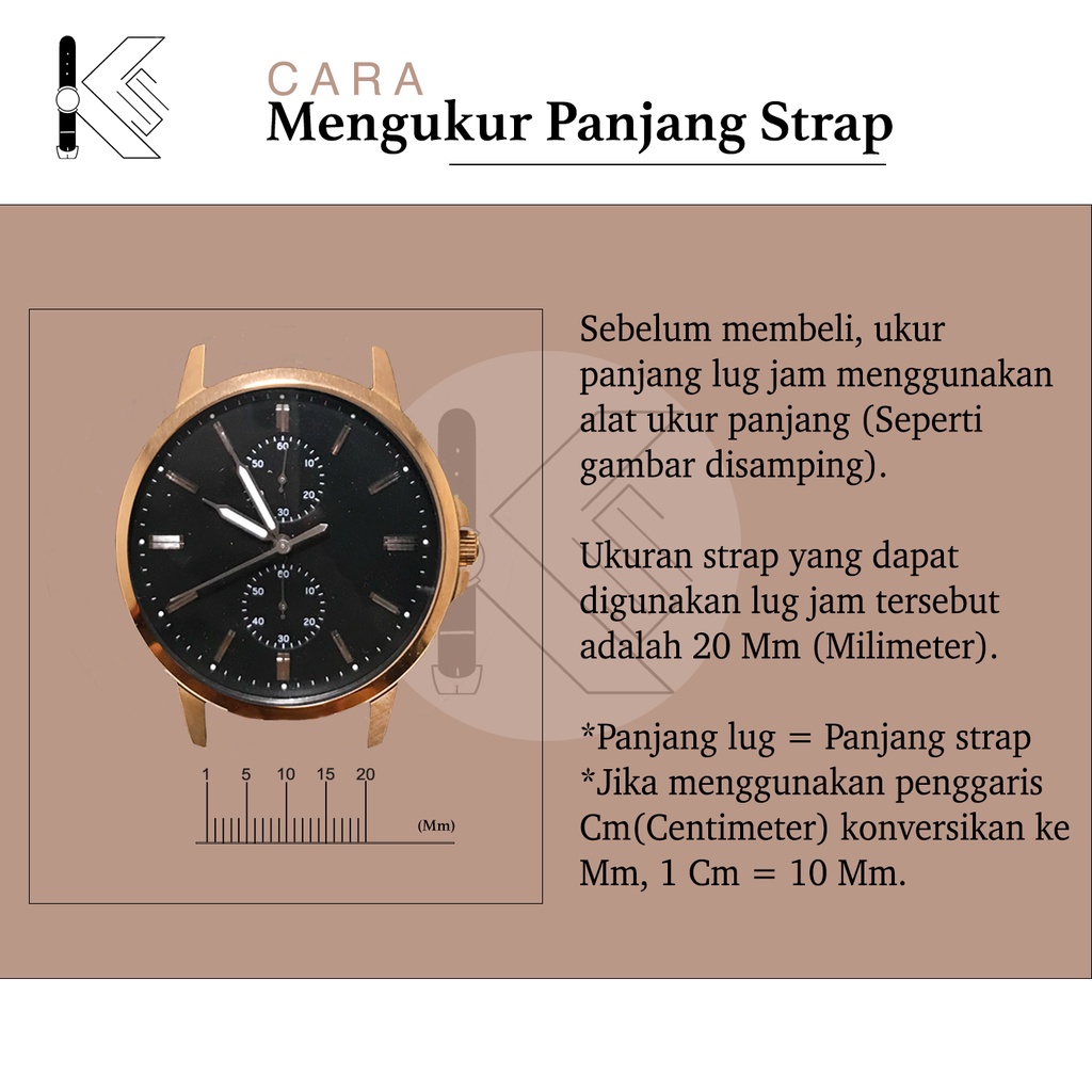 Strap kulit Tali Jam Premium Branded