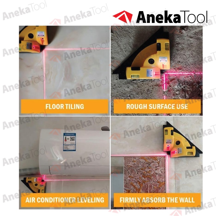 Waterpass / Water pass Laser Siku Sudut Leveling 90 Derajat Laser Merah