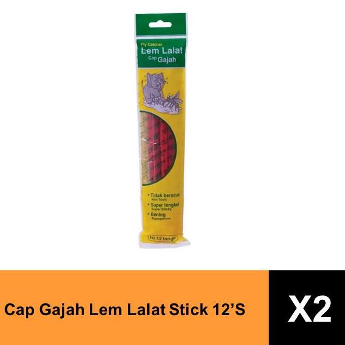 

REAL PICT ! Cap Gajah Lem Lalat Stick 12'S x 2 pcs