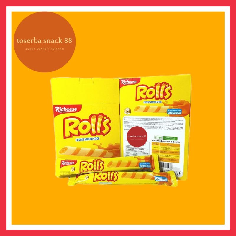 

NABATI ROLLS/Richesee Wafer rolls/Wafer Stick Chesee & Chocolate (8 gram × 20 pcs)