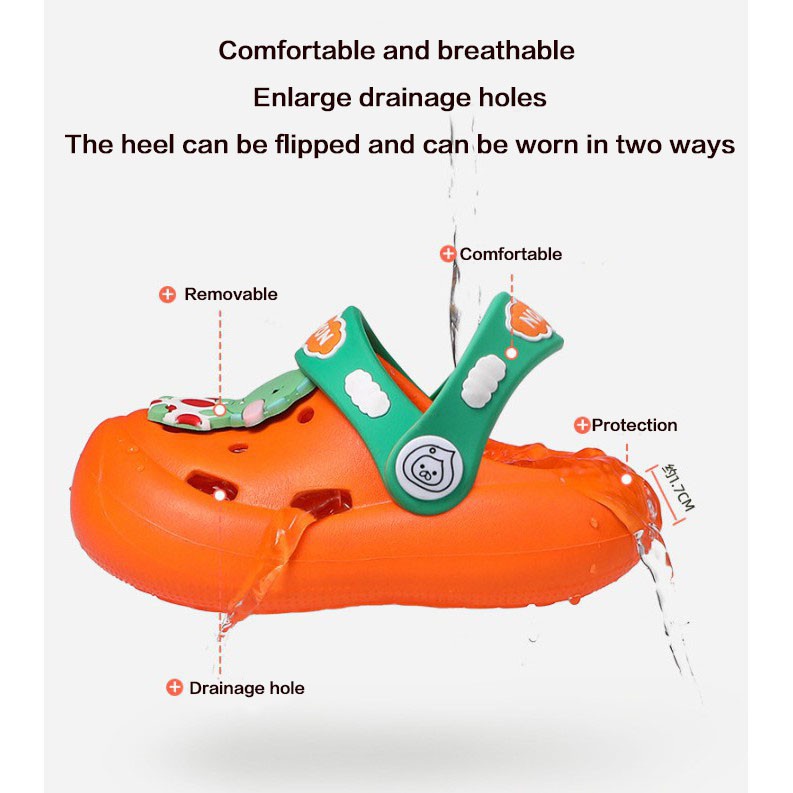 Sepatu Sandal Anak Dinosaurus EVA Bahan Perlindungan Lingkungan Non-slip Cocok Untuk Usia 1-5 Tahun