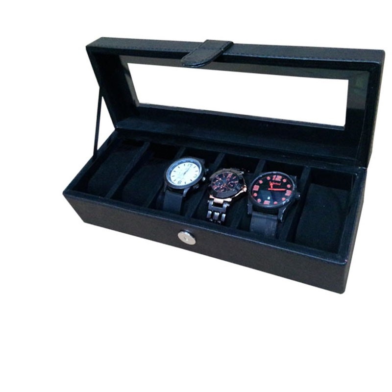 Kotak Tempat Jam Tangan isi 6  / Box Jam tangan Watch Box Organizer