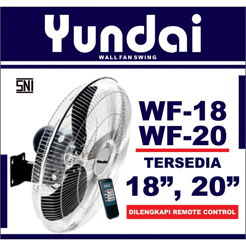TERBARU Yundai Kipas Angin Dinding Tornado Besi 18 Inch