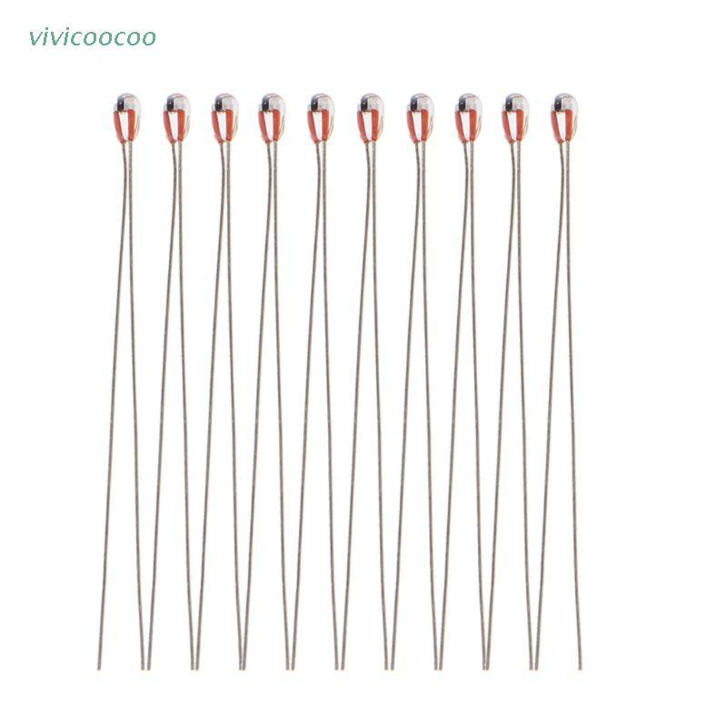 Vivi 10pcs Thermistor Sensor Suhu 100k Ohm Ntc 3950 1% 1.8mm Untuk Printer 3d