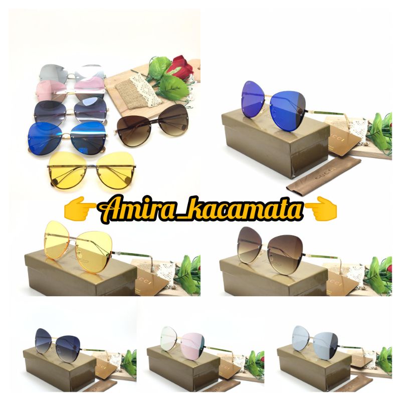 [BISA COD√]KACAMATA SUNGLASSES WANITA KACAMATA FASHION/GUCCI/LENSA UV SUPER PREMIUM