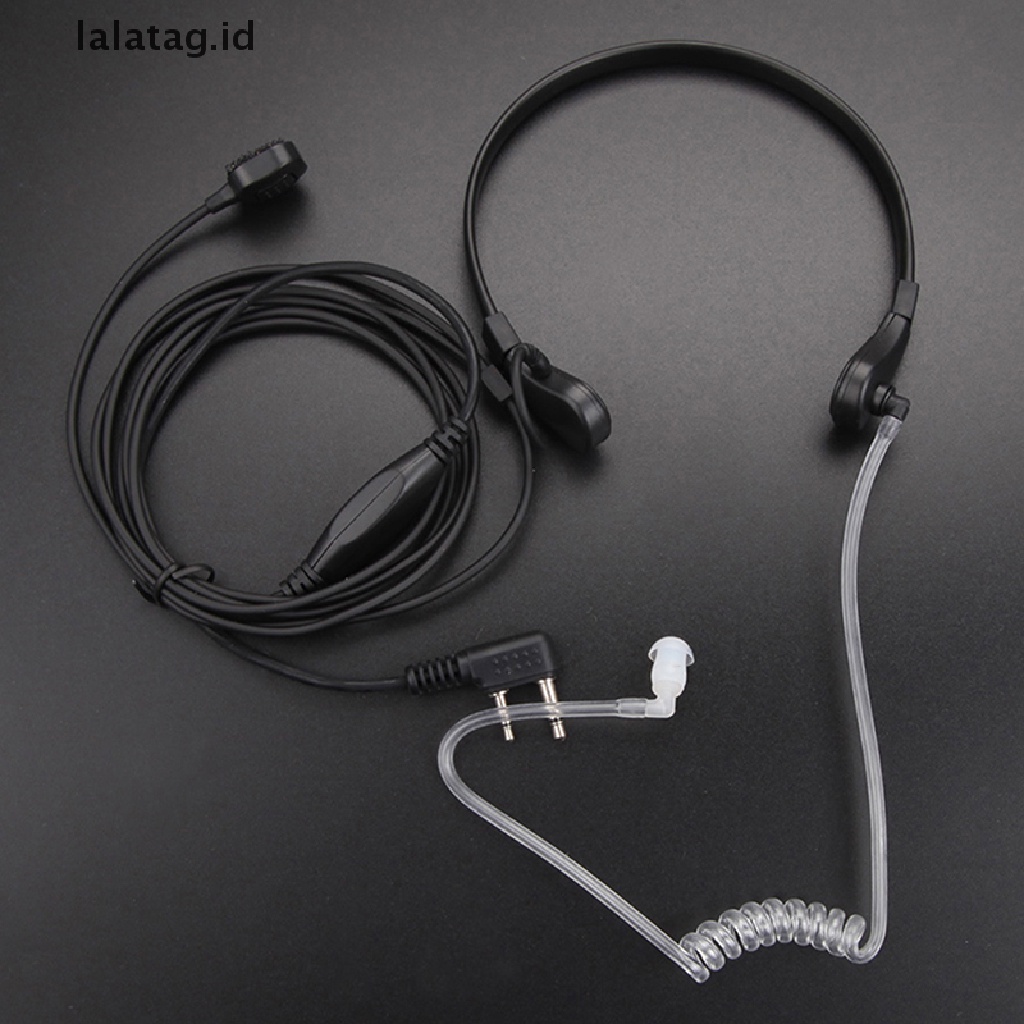 (lalatag) Headset Earpiece PTT Akustik Dengan MIC Tenggorokan Untuk Walkie Talkie