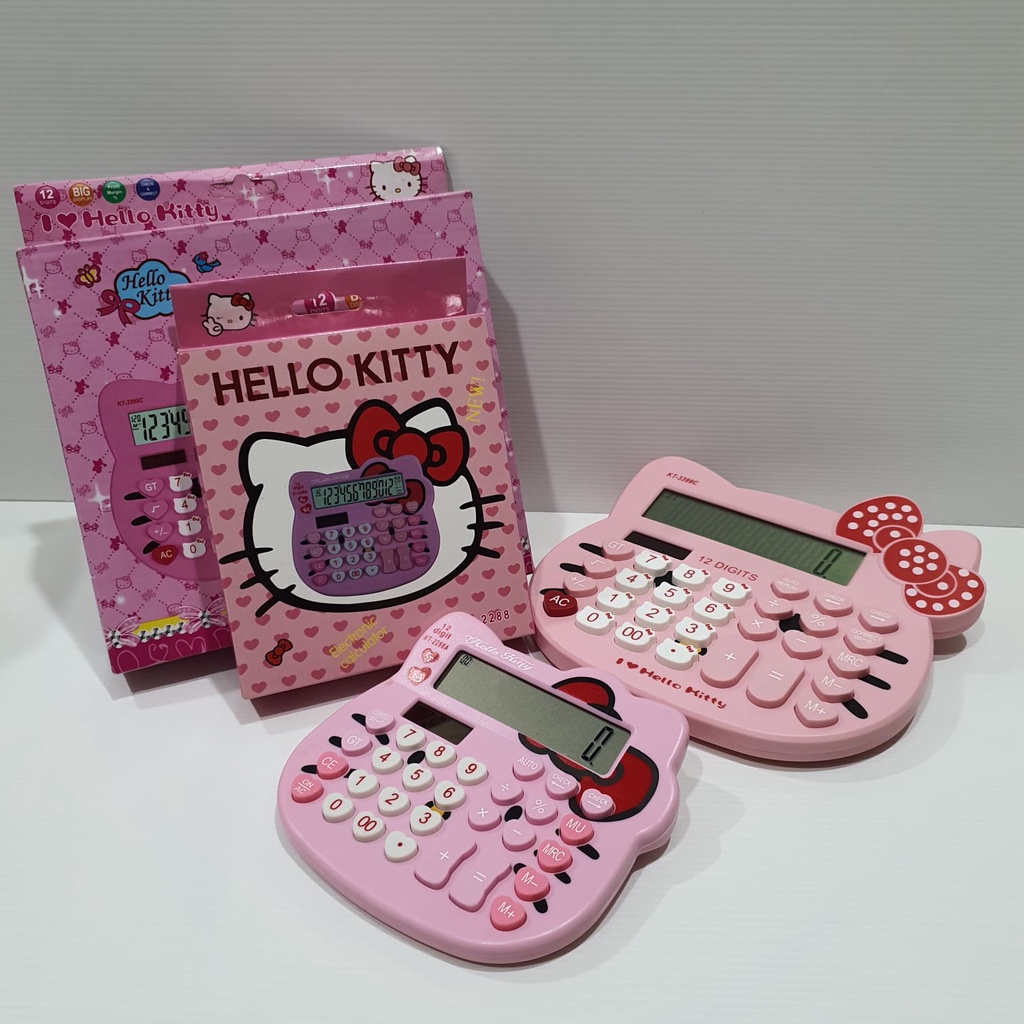 Kalkulator Hello kitty JUMBO SIZE kartun calculator Hello kitty KT3399 KT 3399 12 digit