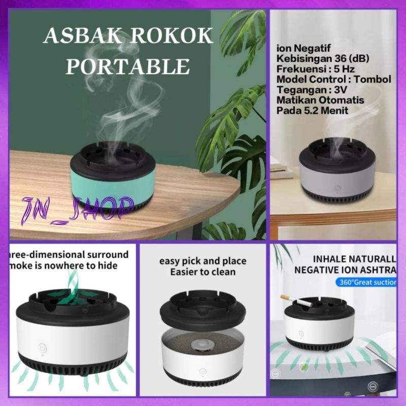 Asbak Mobil Asbak Pintar Pembersih Udara Asap Rumah Tangga Portabel Asbak Otomatis Desktop Pembersih