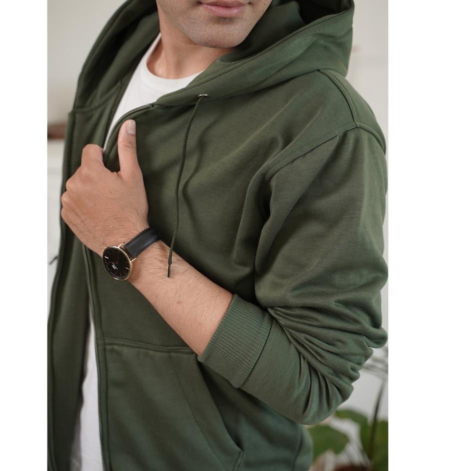 Trend - HOODIE GOODIE Zipper Olive 스