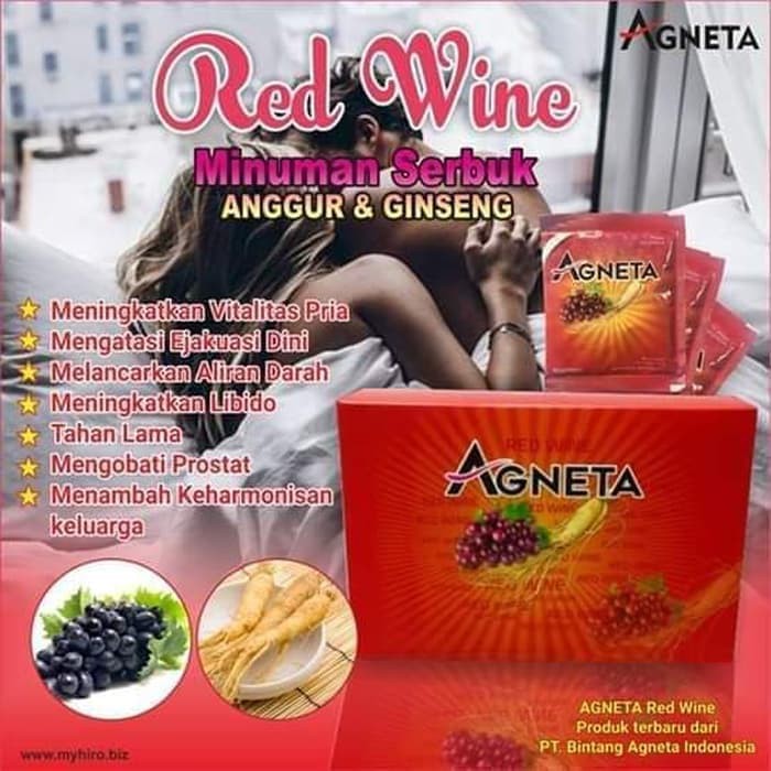 Agneta Red Wine 1 Box (20 sachet) Termurah dan original