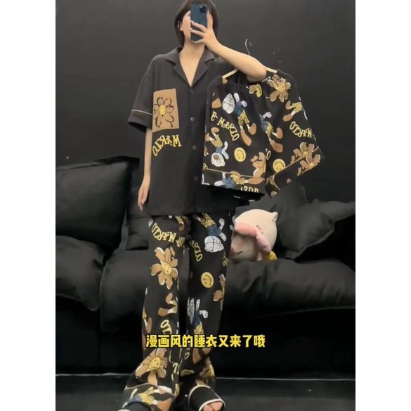 CP 3IN1 kancing atau kaos /Baju Tidur Import murah/Piyama Wanita Import  murah C10-A, B