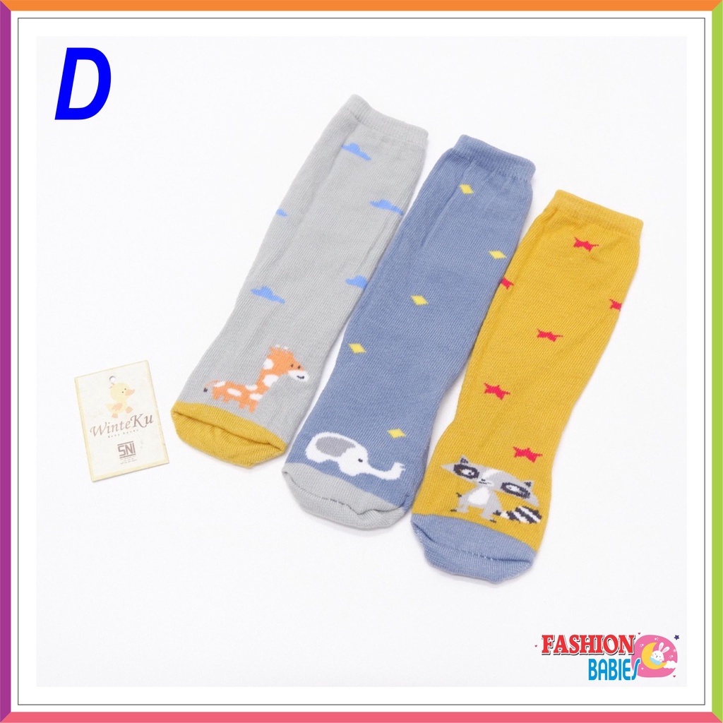 WINTEKU LONG SOCKS BABY | KAOS KAKI PANJANG WINTEKU ISI 3 ❤ Fashionbabies ❤