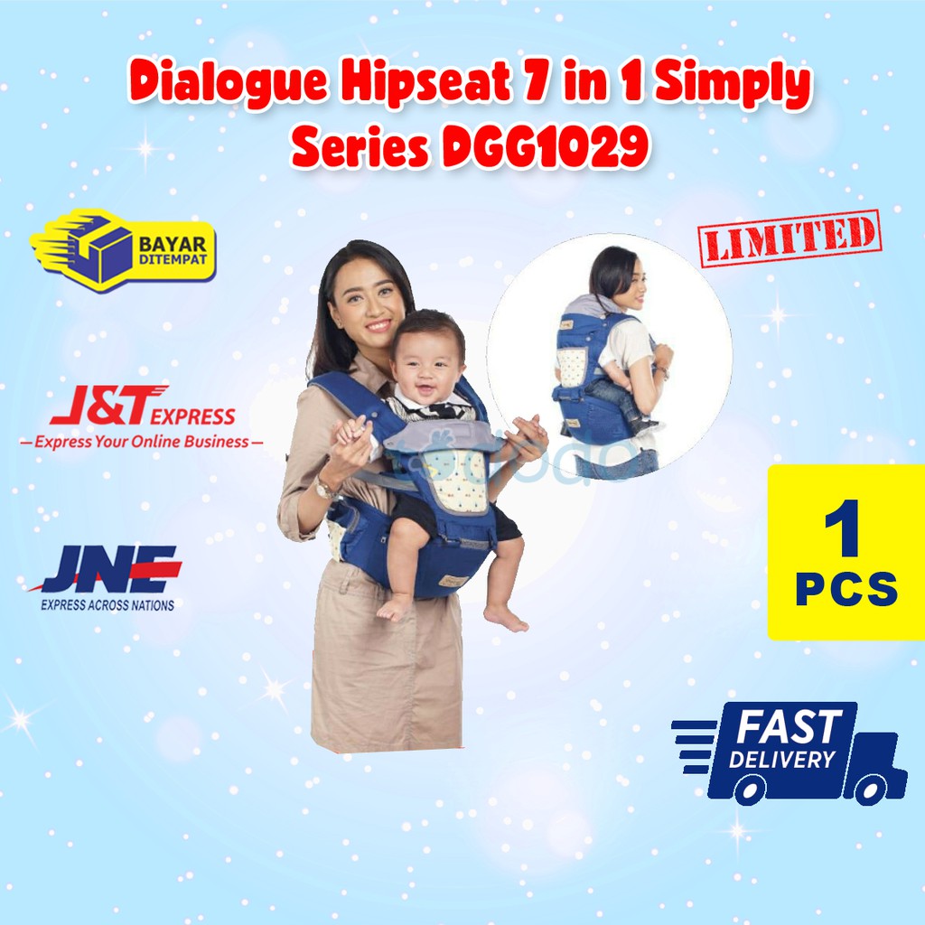 Gendongan Bayi Hipseat/Gendongan Duduk/Gendongan Depan Dialogue 7 in 1 Simply Series DGG1029