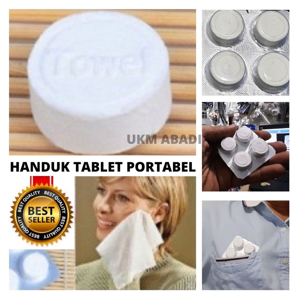 Handuk Mini Tablet Disposibel Sport Sepeda Traveling Isi 4 Pcs 111149