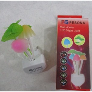 PESONA Lampu Tidur LED Sensor Jamur Multi Color LED Night Light UNIK
