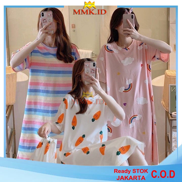 Daster Wanita All Size Baju Tidur Wanita Korea Import Motif Lucu