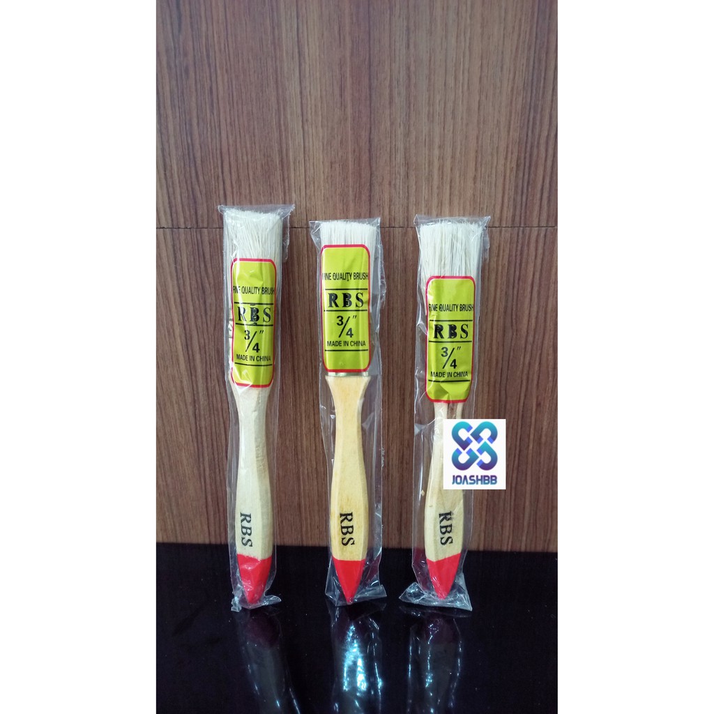 Kuas Cat Kayu ukuran 1/2&quot; 3/4&quot; 1&quot; 1 1.5&quot; 2&quot; 2.5&quot; 3&quot; 4&quot; 5&quot; inc PAINT BRUSH koas