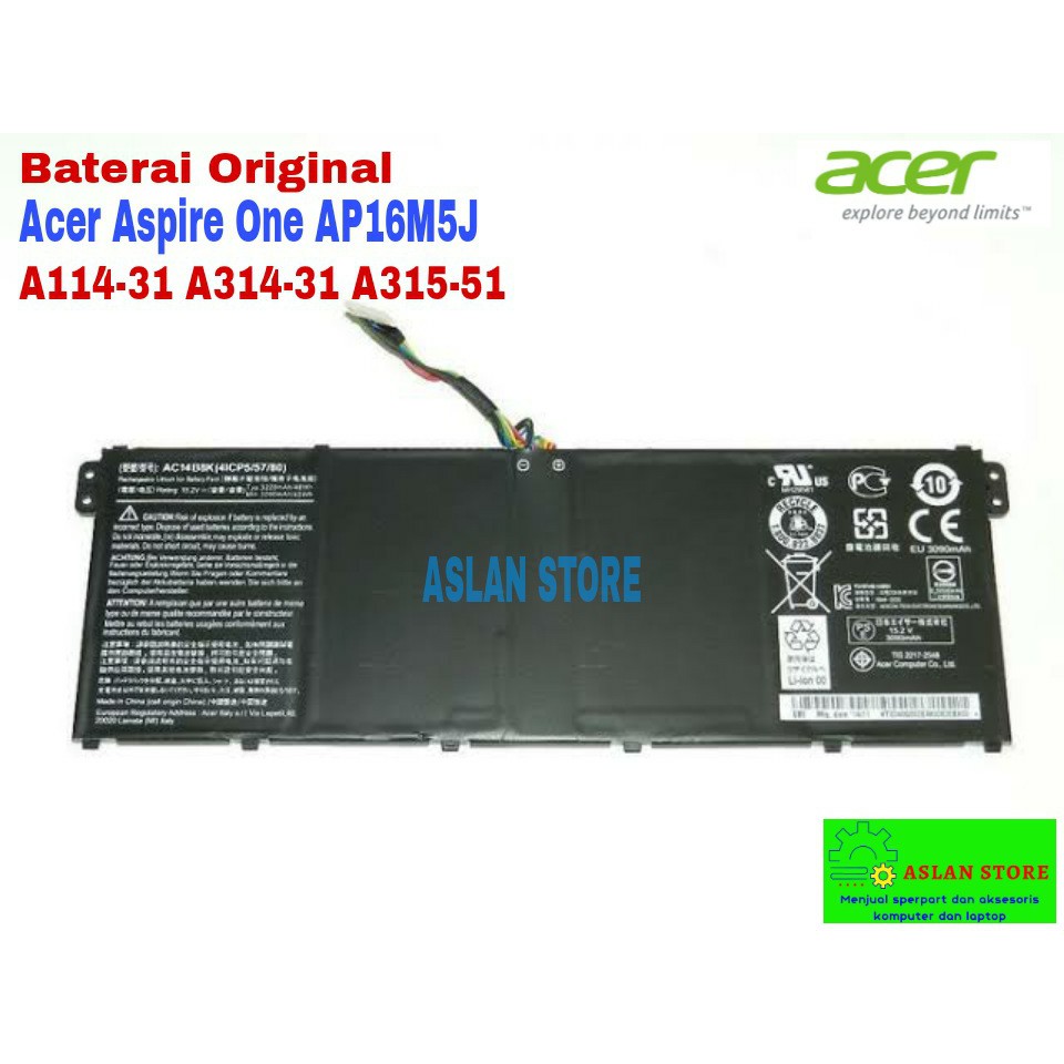 Baterai Laptop ACER Aspire 3 A315 A315-51 A315-53G Series ORIGINAL