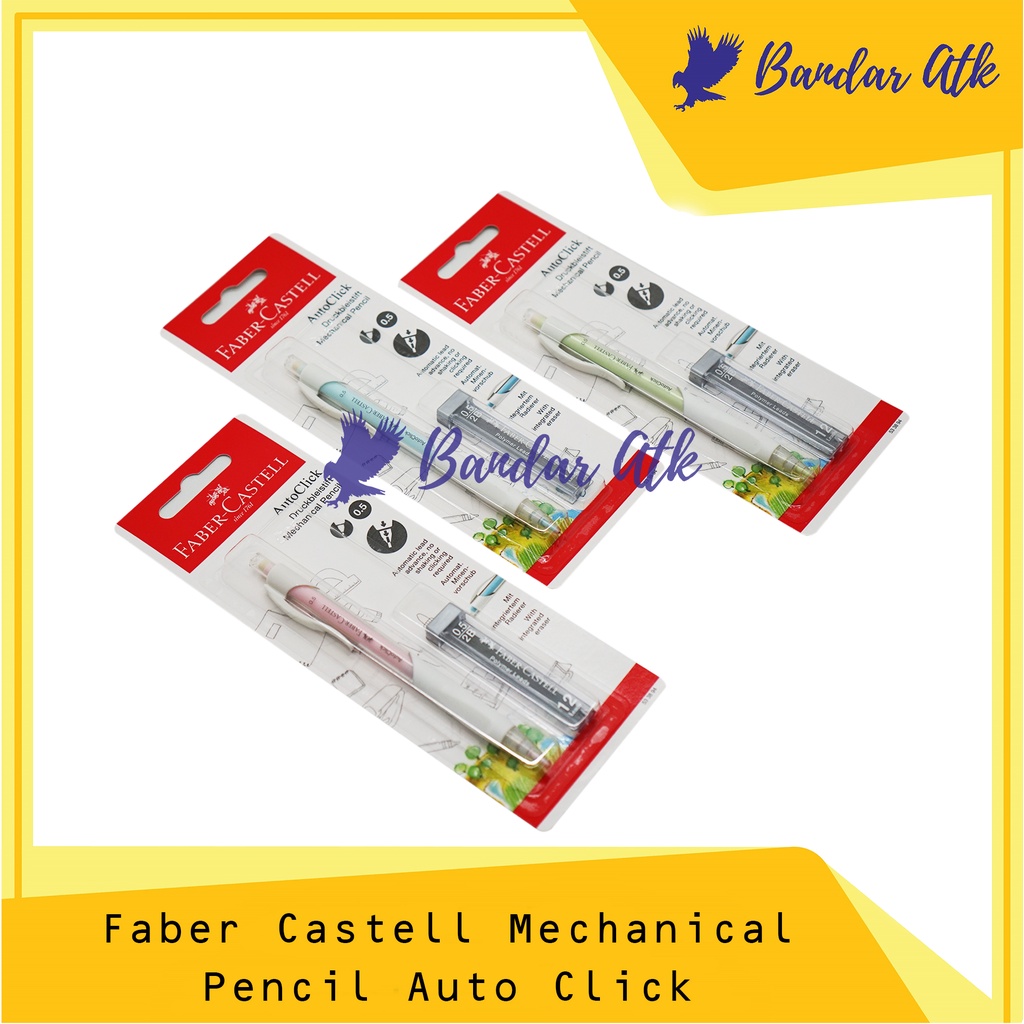 

FABER CASTELL Mechanical Pencil 2B AUTO CLICK - No Shaking or Clicking