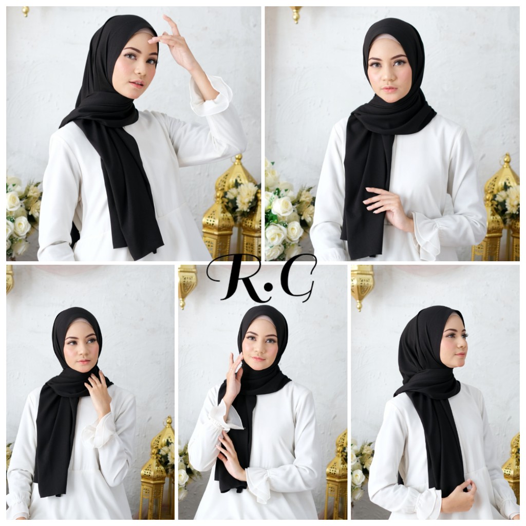 Sabilla - Pashmina Malay Mosscrepe Import Premium Crepe-4