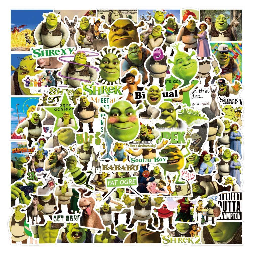 [Elegan] Shrek Stiker Hadiah Anak PVC Scrapbooking Graffiti Stiker Alat Tulis Stiker Fans Koleksi Hadiah Stiker Anime