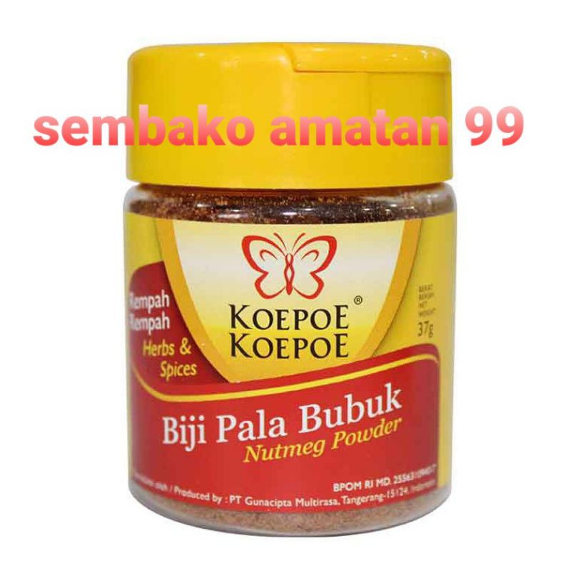 Biji Pala Bubuk Botol 37 Gram / Biji pala bubuk nutmeg powder 37 gr botol koepoe koepoe