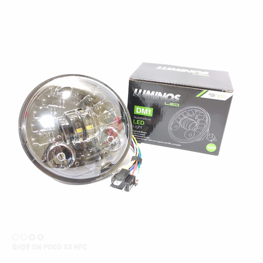 LAMPU DEPAN DAYMAKER HARLEY VESPA CUSTOM RETRO LUMINOS 9 NINE PRODUCT  DM1 5,75 INCH