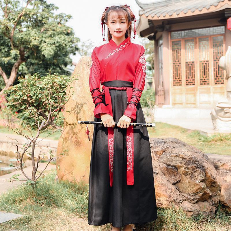 Hanfu couple's clothing men's and women's cp suit martial arts ancient style student class clothes i