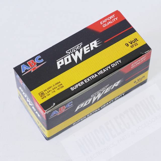 baterai ABC super power kotak 9v