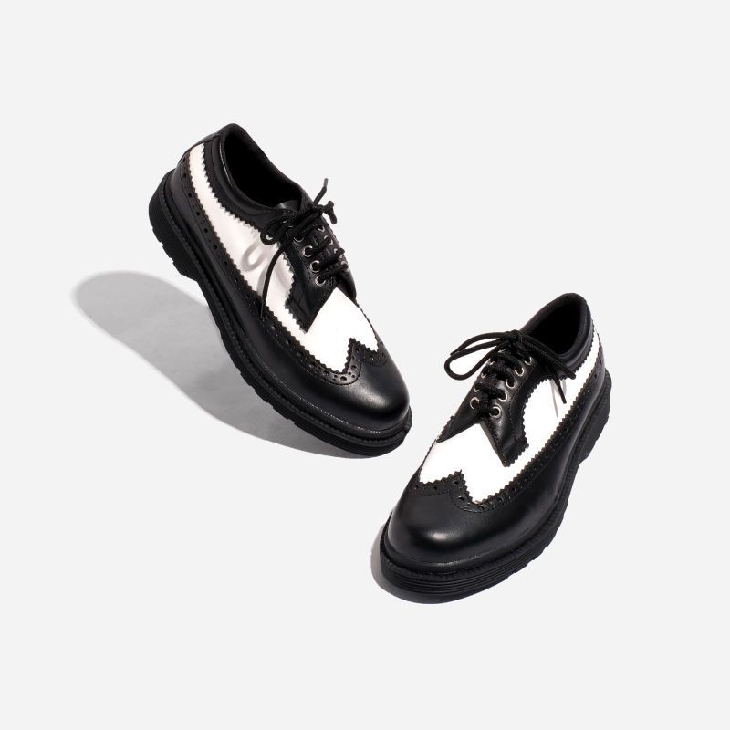 Sepatu Pria Original Oxford Kulit Sintetis ALAN MEN Sepatu Kasual Formal Kerja Sneakers COD Terlaris