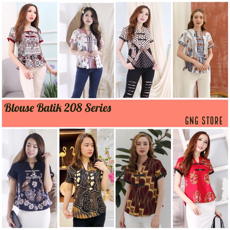 Atasan batik 208 Series / Batik wanita Standart - super Jumbo (S-XXL)/ Baju Lebaran