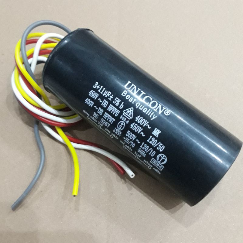 Capasitor Kapasitor Mesin Cuci 2 Tabung 12+5 micro | 11+3 micro | 10+4 micro | 10+5 micro | 13+5 uf | 8+4uf
