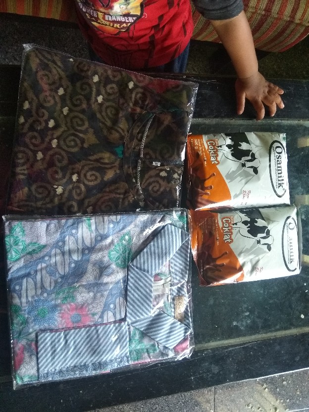 Tunik Batik Wanita Motif Songket Kombinasi Kotak Seragam Batik