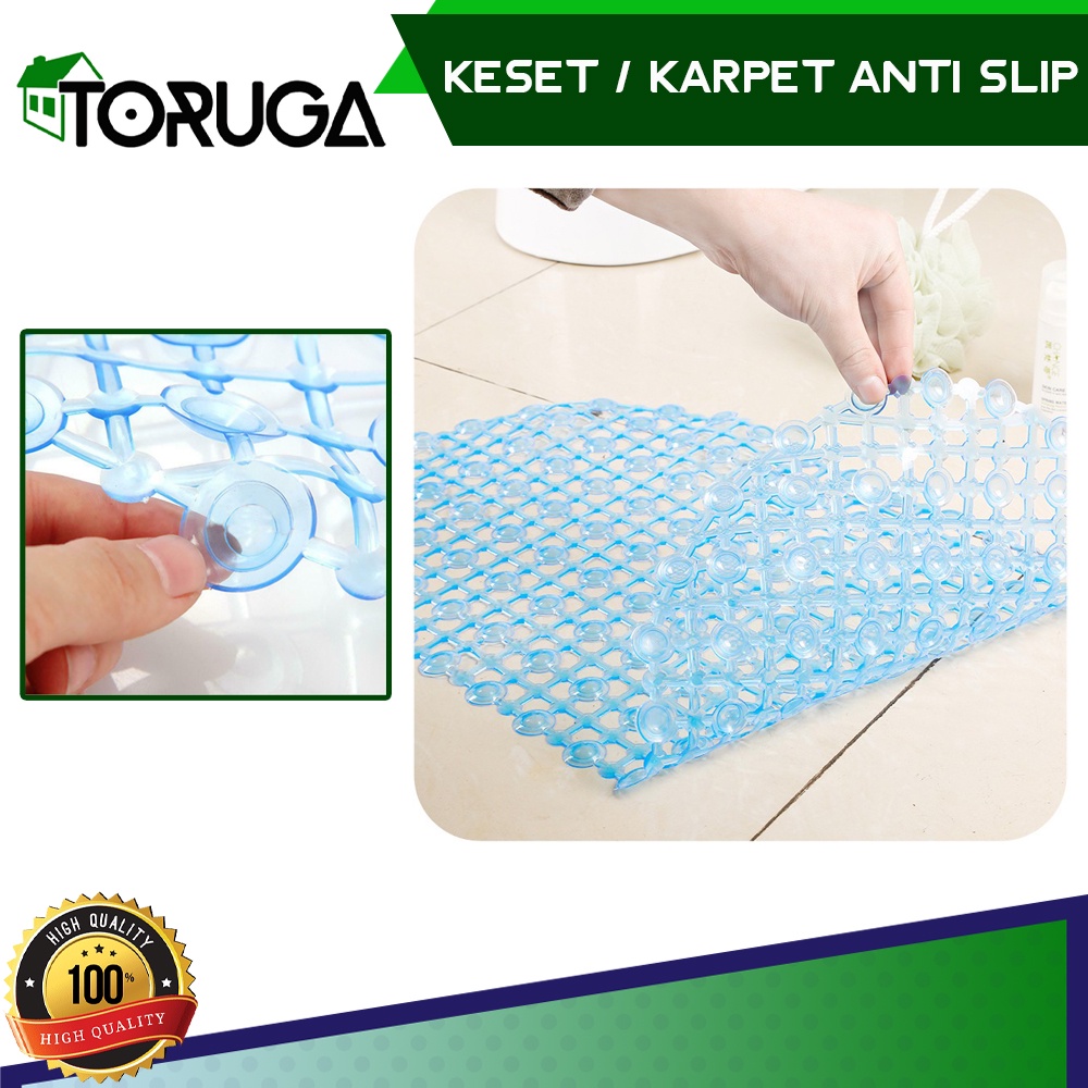 KESET KAMAR MANDI ANTI SLIP ANTI LICIN KARET PVC BERONGGA MULTIFUNGSI