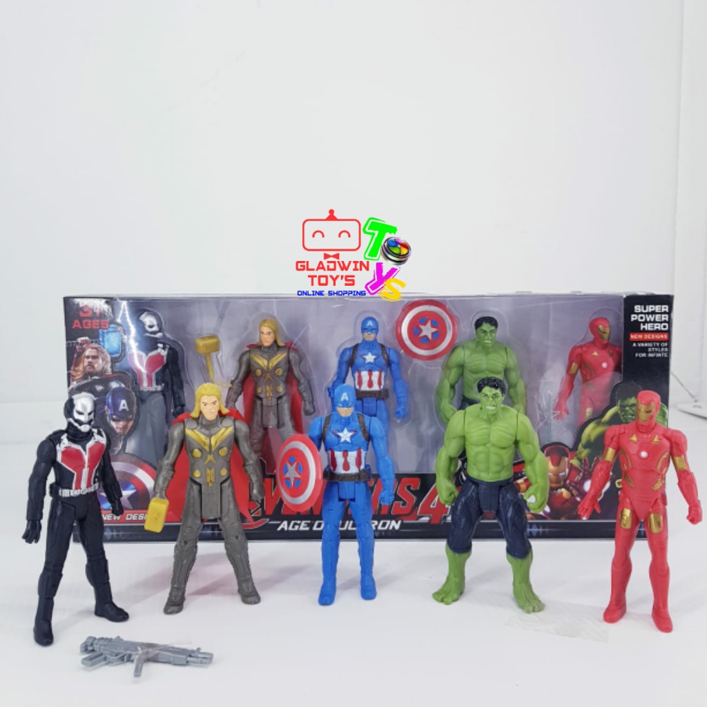 MAINAN ROBOT FIGURE AVENGERS ISI 5 PCS BESAR