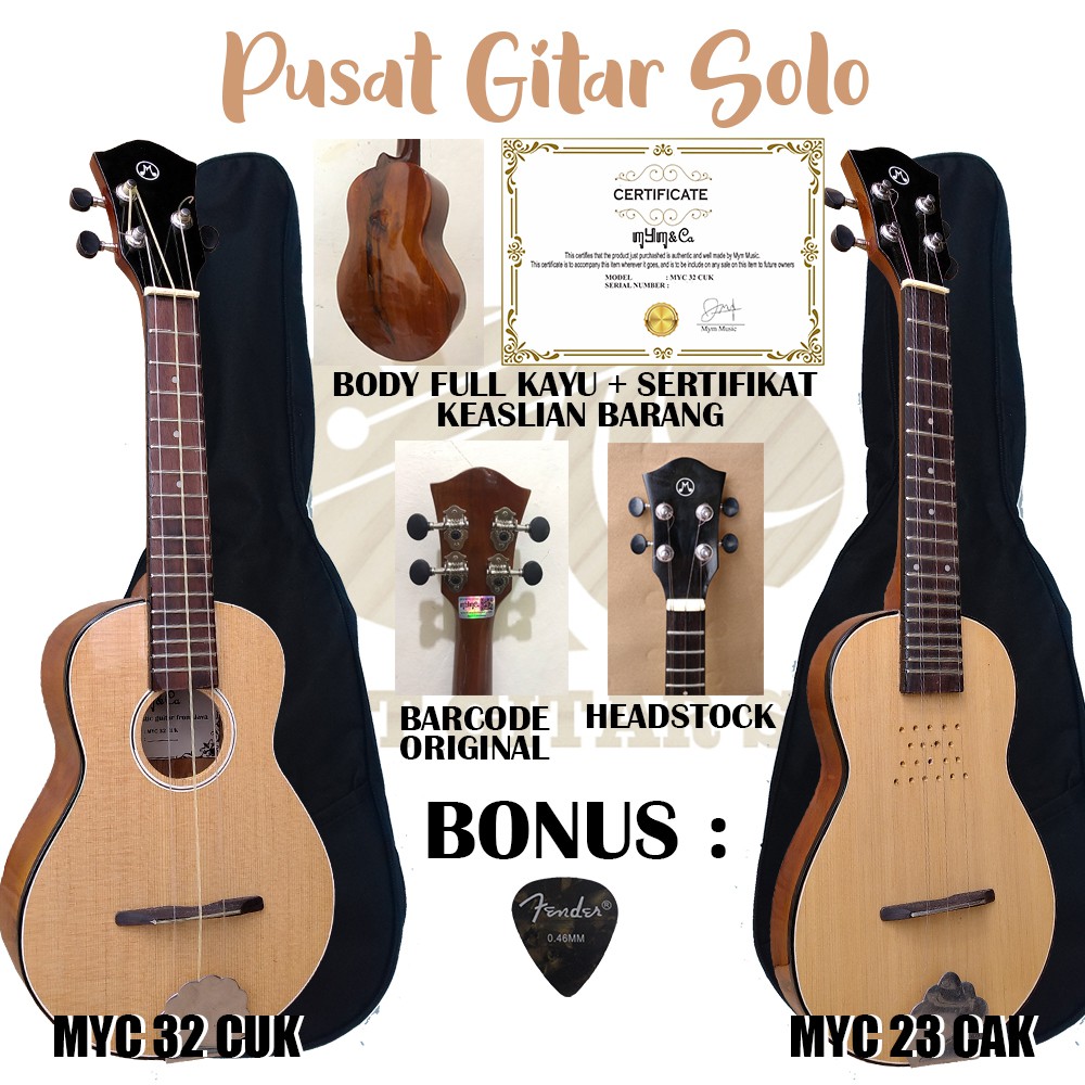 Ukulele / Kencrung Senar 3 / Cak Cuk Original Merk Mym&amp;Ca Bahan Full Kayu