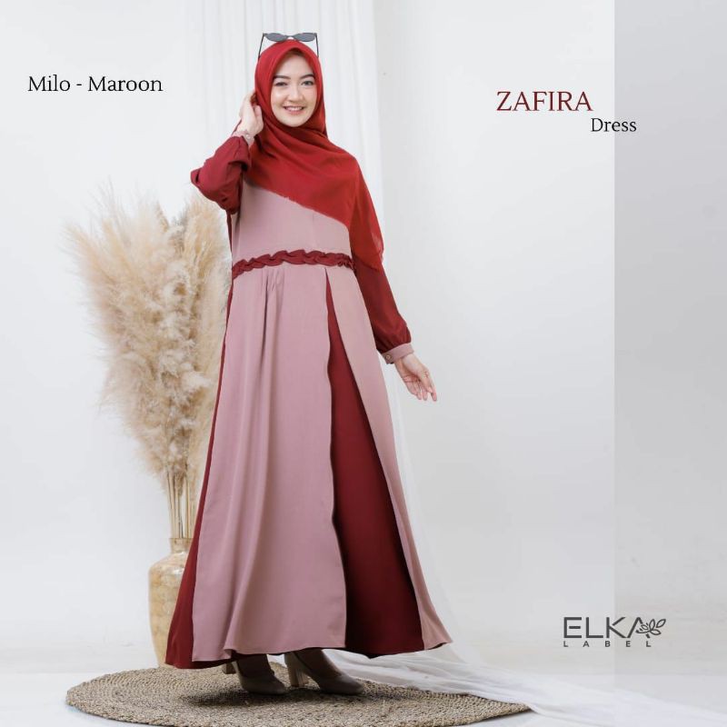 Zafira Dress | Gamis Hari Raya | Casual Dress | Elka Label