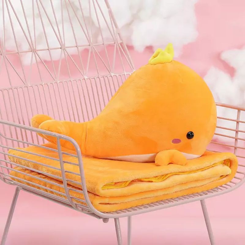 Boneka Bantal Selimut Paus/ Balmut Paus Whale