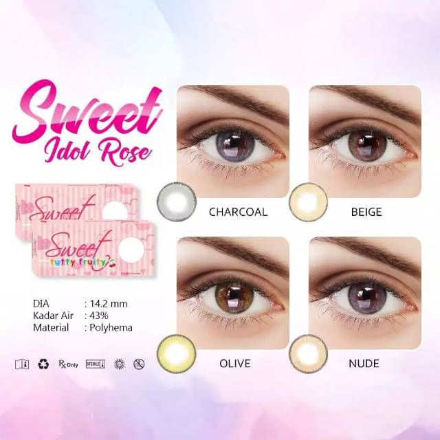 Softlens IDOL ROZE 14,2 MM Normal By Sweet / Soflen i-DOL ROZE / Idol Roze By Sweet