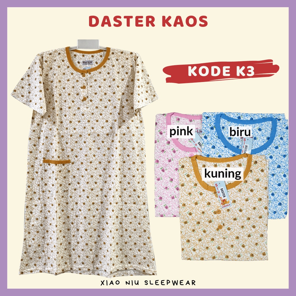 Daster Kaos Siu Lie / Baju Tidur Wanita / Daster Pendek-6