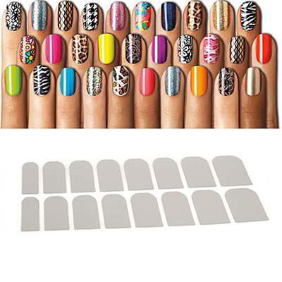 

Kuku - Stiker & Hiasan Flowers Lace Decal Manicure Tip Nail Art Sticker (Silver Color) SBAFB6