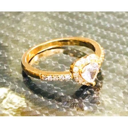 Cincin wanita / cincin permata love / replika berlian / cincin lapis emas / cincin pengganti emas