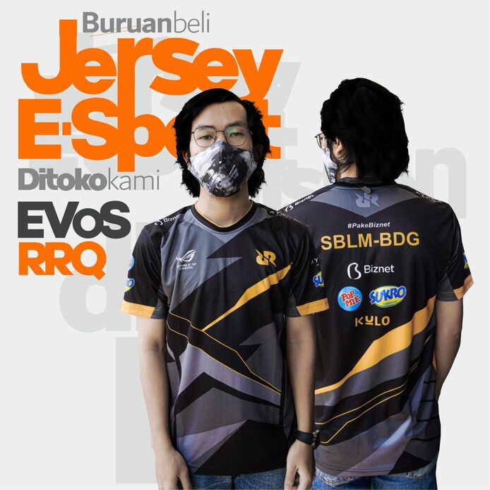 Baju Kaos Tshirt Jersey RRQ Esport Indonesia Satuan Tahun 2021 2020 2019 2018 Dewasa Premium Unisex