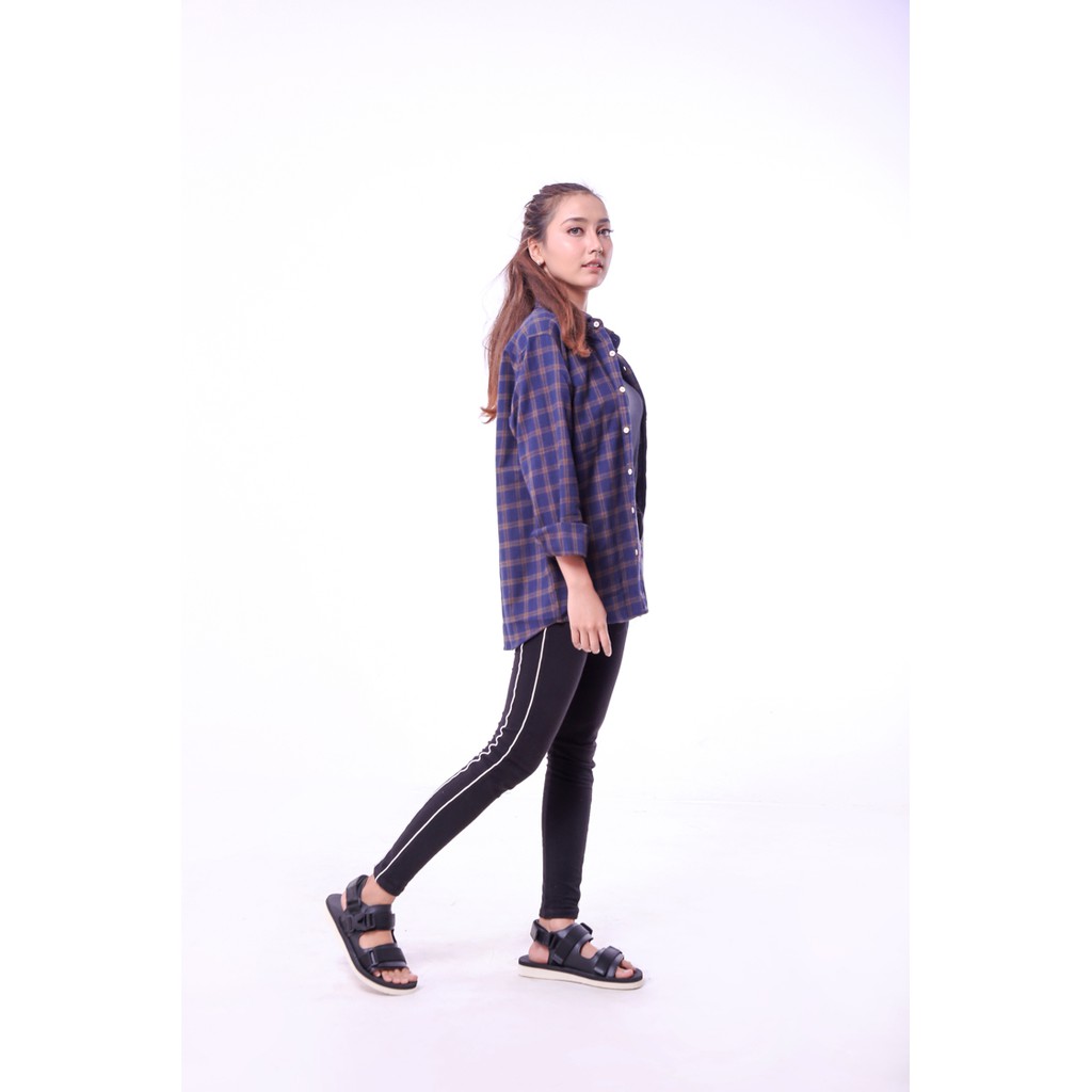 sandal wanita casual volkerfootwear / sandal gunung wanita / cutter black series