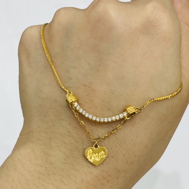 Kalung smile AD love simple mewah elegant new arrival K87