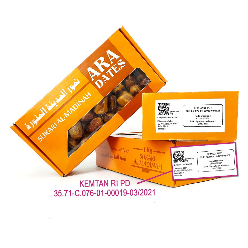 Kurma Sukari ARA DATES 1kg PREMIUM KEMTAN Original